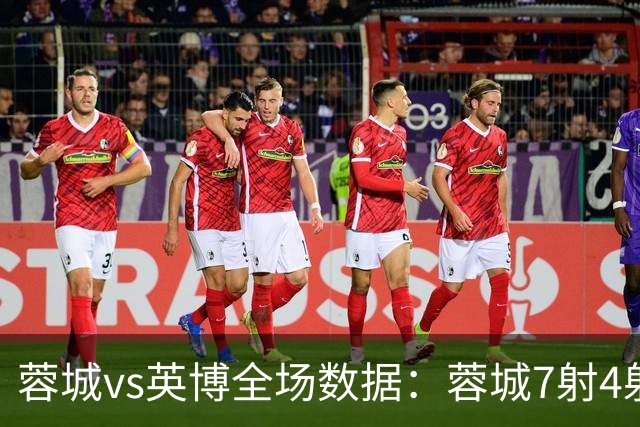 蓉城vs英博全场数据：蓉城7射4射正，英博控球率56%占优
